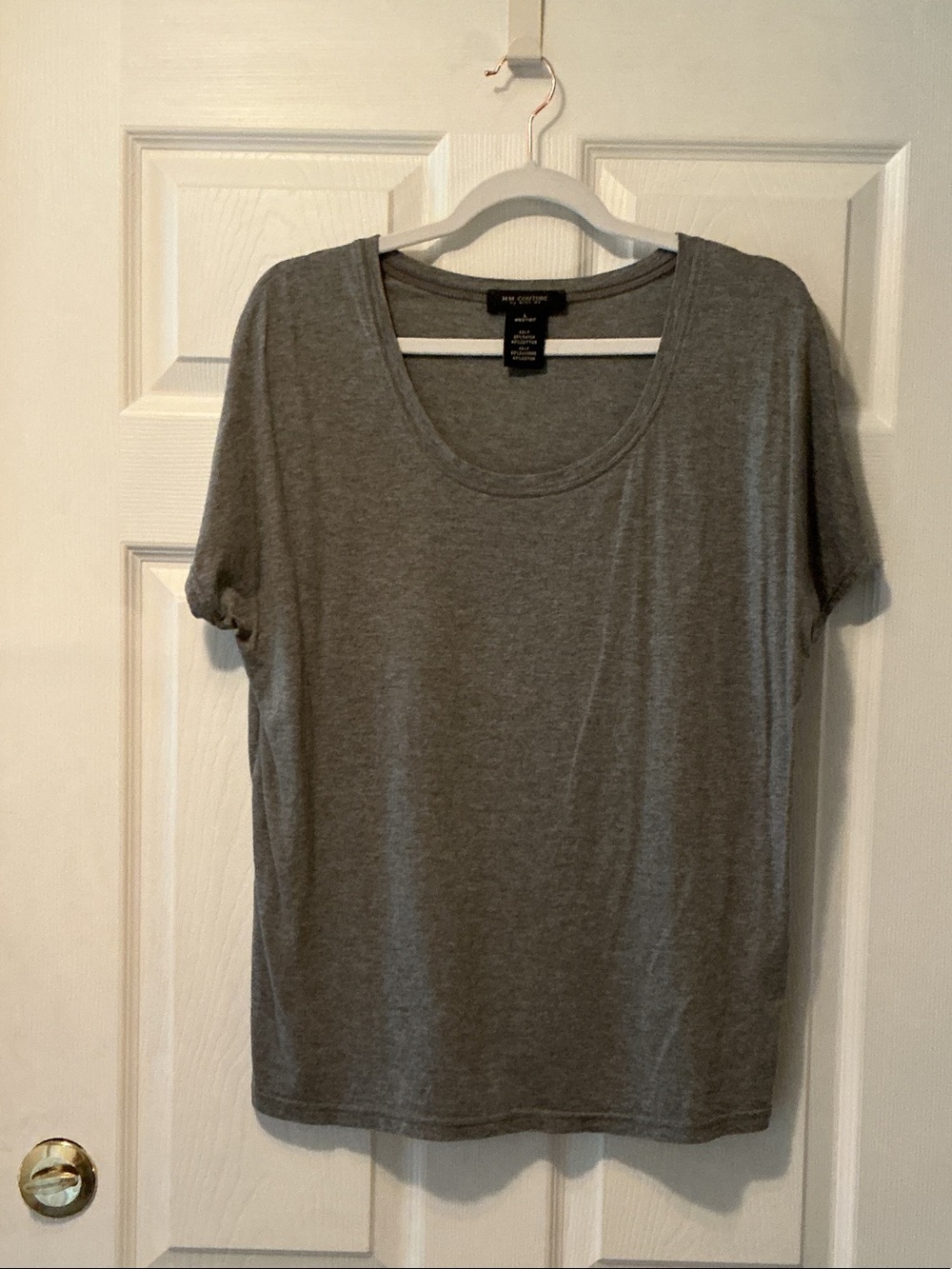 Madewell Scoop Neck Short Sleeve Tee - Heather Gray